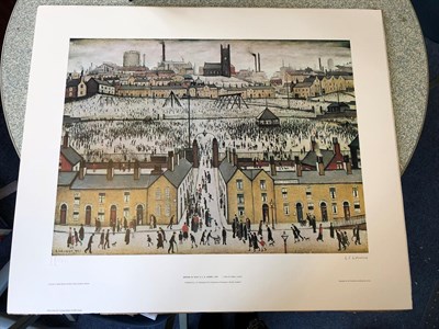 Lot 1005 - After Laurence Stephen Lowry RBA, RA (1887-1976) ''Britain at Play'' Signed, with the...
