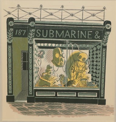 Lot 1015 - Eric Ravilious (1903-1942) ''Amusements Arcade'' Lithograph from the 1938 ''High Street''...
