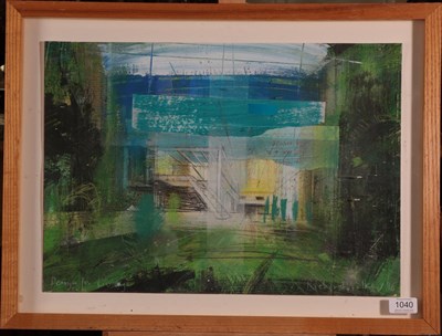 Lot 1040 - Richard Walker (b.1954) Scottish ''Design for Living'' Signed and dated (19)96, mixed media,...