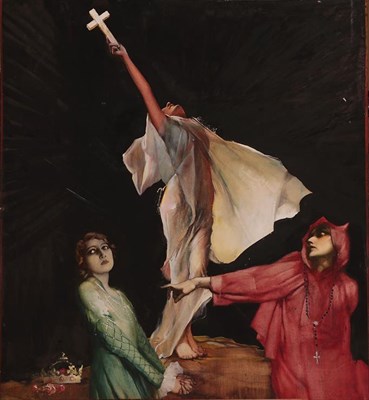 Lot 1048 - Circle of John Bulloch Souter (1890-1972) Triumph of Religion Watercolour heightened with...