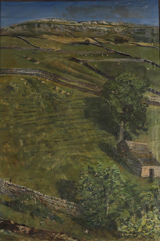 Lot 1086 - Piers Browne (b.1942) Dales landscape Signed and dated 1975, oil on canvas, 78cm by 52.5cm...