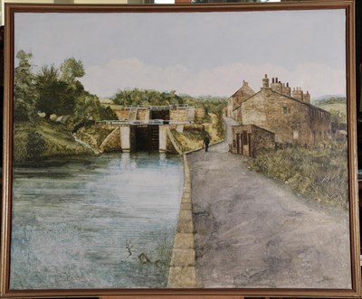 Lot 1088 - John Ridgewell (1937-2004) ''Loch Gate'' Signed and dated (19)72, oil on canvas, 63cm by 76cm...