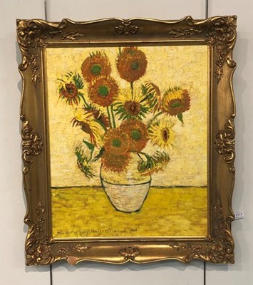 Lot 1111 - Tom Keating (1917-1984) Sunflowers, after van Gogh Signed, inscribed and dated 1984, oil on canvas