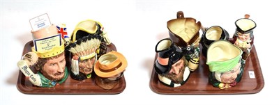 Lot 29 - Ten Royal Doulton character jugs (on two trays)