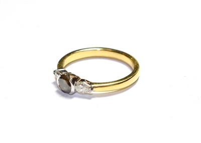 Lot 61 - An 18 carat gold diamond solitaire ring, the fancy cinnamon round brilliant cut diamond, to...