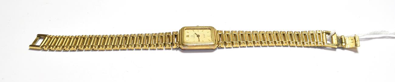 Lot 84 - A lady's gold plated Omega De Ville wristwatch