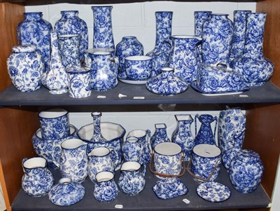 Lot 99 - A collection of Losol ware Cavendish and Jacobean pattern blue and white ceramics including...