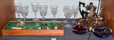 Lot 117 - A Viners of Sheffield four-piece tea and coffee set; various Community Plate spoons and...