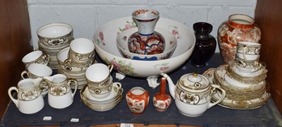 Lot 124 - Pair of Continental vase, Japanese Imari, Noritake tea set etc