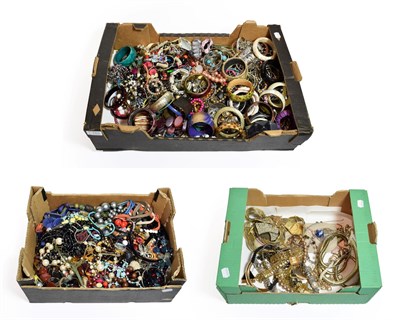 Lot 153 - A quantity of costume jewellery (in three boxes)