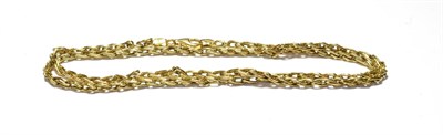 Lot 158 - A fancy link necklace, stamped '750', length 59cm