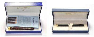 Lot 164 - A Waterman Lady Agathe pen, with documents, boxed; together with another (2)