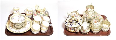 Lot 207 - A group of 19th century gilt decorated tea wares (on two trays)