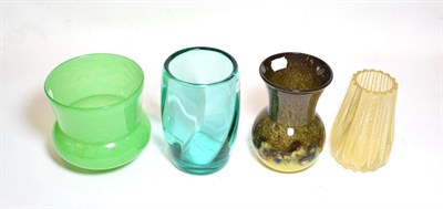 Lot 225 - Four 20th century Art Glass vases, including a Strathearn (4)