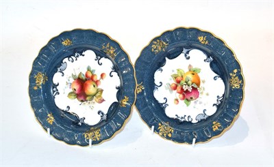 Lot 239 - A pair of Royal Worcester fruit painted plates, signed E.Phillips, 21.5cm diameter