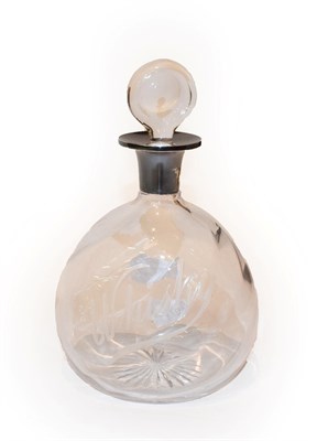 Lot 243 - A silver mounted whiskey decanter, 22cm high