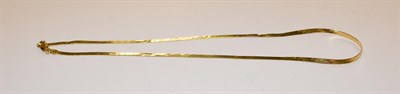 Lot 260 - A herringbone link necklace, stamped '750', length 46cm