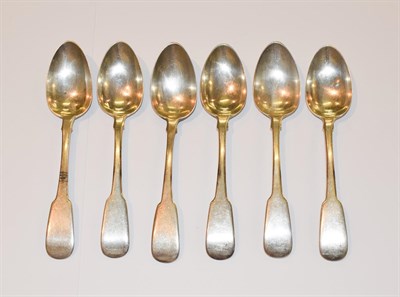 Lot 273 - A set of six Irish silver teaspoons