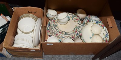 Lot 297 - A Royal Couldon Victoria pattern part dinner service; together with a Staffordshire part tea...