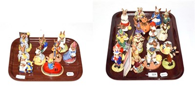 Lot 324 - Two trays of twenty-eight Bunnykins figures