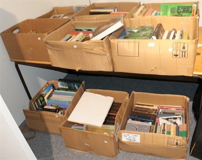 Lot 376 - Nine boxes of books on literature, music, art, gardening, botany, etc.