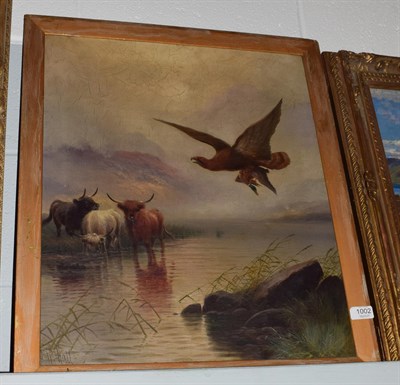 Lot 1002 - Attributed to Henry Robinson Hall, ''The Scream of the Golden Eagle'' signed, inscribed verso,...
