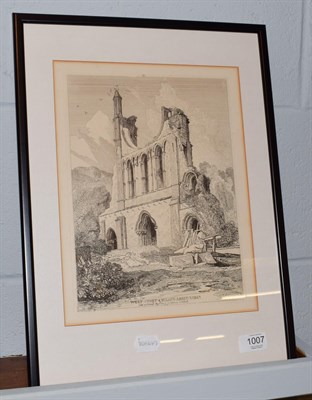 Lot 1007 - After John Sell Cotman (1772-1842) West Front Byland Abbey, etching, signed and dated in the plate