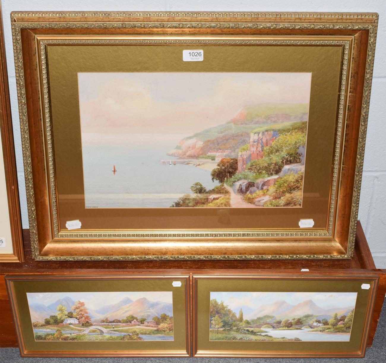 Lot 1026 - J Rogers (19th/20th century) Lakeland views, a pair, signed, watercolours; together with...