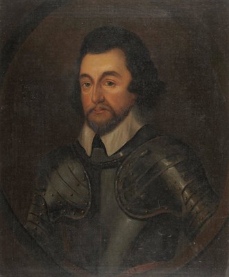 Lot 876 - English School (18th century) Portrait of a bearded gentleman wearing armour Oil on canvas,...