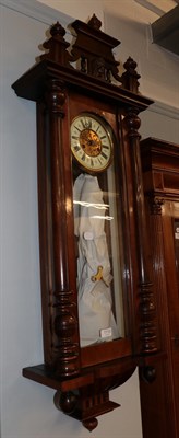 Lot 1113 - A Vienna style wall clock, circa 1890, double spring-driven movement