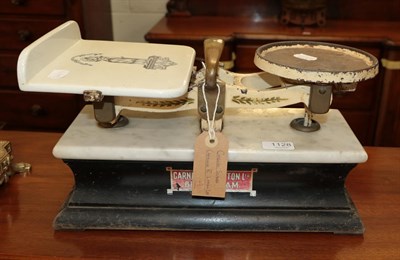 Lot 1128 - A set of shop scales, Carnegie & Layton Ltd. Birmingham