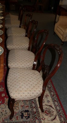 Lot 1182 - A set of four Victorian mahogany balloon-back dining chairs and two further pairs of similar...