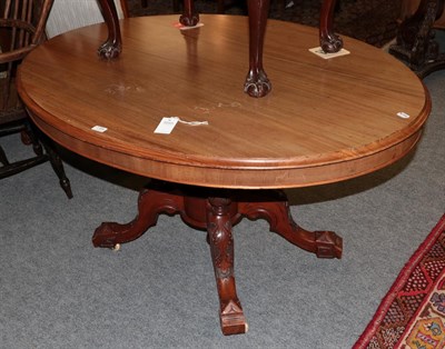 Lot 1184 - A Victorian mahogany oval breakfast table, 135cm by 105cm by 73cm high