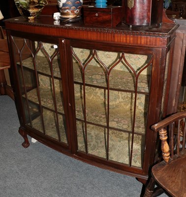Lot 1186 - A mahogany glazed display cabinet, 123cm by 37cm by 127cm high