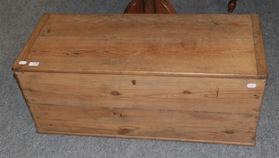 Lot 1198 - A pine twin handled blanket box, 98cm by 40cm by 41cm high