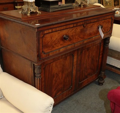 Lot 1240 - A 19th century mahogany secretaire cabinet, 125cm by 57cm by 105cm high