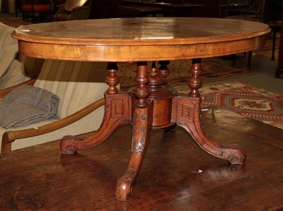 Lot 1243 - A 19th century inlaid walnut low table