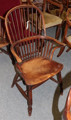 Lot 1248 - A 19th century yew and elm Windsor chair