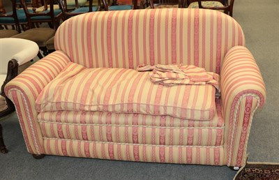 Lot 1251 - A Victorian drop-arm sofa, 154cm wide