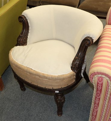 Lot 1252 - A Johnstone & Jeanes style horseshoe chair (indeed of re-upholstering)