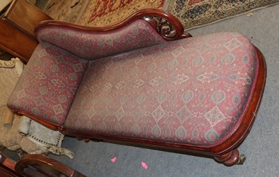 Lot 1259 - Victorian chaise longue, 190cm long