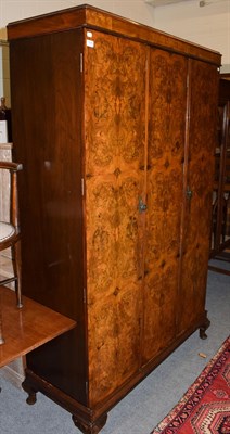 Lot 1276 - A 1950's walnut wardrobe