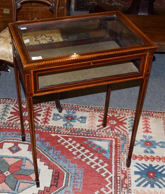 Lot 1294 - An inlaid mahogany bijouterie table, 56cm by 40cm by 74cm high