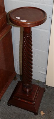Lot 1336 - A Victorian mahogany torchere with boldly turned standard
