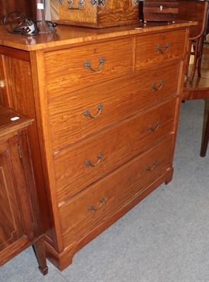 Lot 1350 - A 19th century four-height chest of drawers, 124cm by 62cm by 122cm high