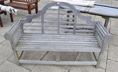 Lot 1362 - A hardwood garden bench