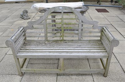 Lot 1363 - A hardwood garden bench
