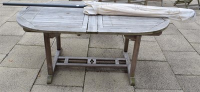 Lot 1365 - Garden table and parasol