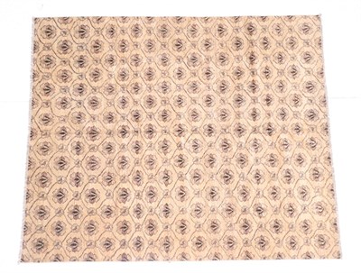 Lot 192 - Hand-knotted Modernist carpet, the shaded cream field of floral lattice design, 288cm by 244cm