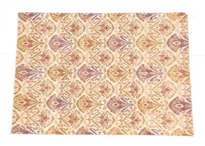 Lot 193 - Hand-knotted Modernist rug of Uzbekikat design, finely knotted on a cream ground with columns...